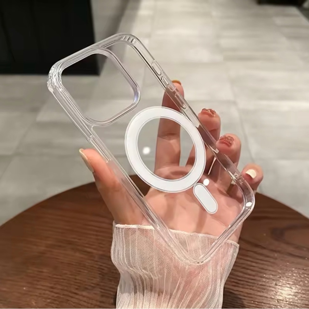 Transparent iPhone 14 Pro Max Case with Ring Holder